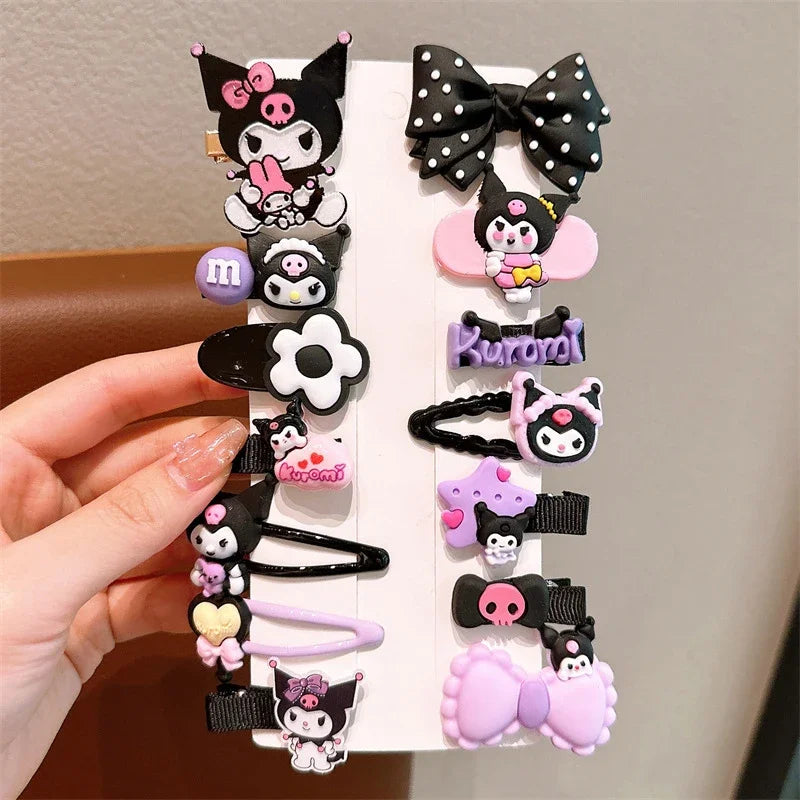 14pcs Sanrio Kuromi Hairclip Set - Image 9