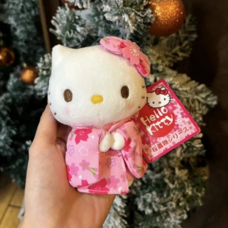 Kawaii Sanrio Hello Kitty Sakura Kimono Plush Toy Keychain - Image 6