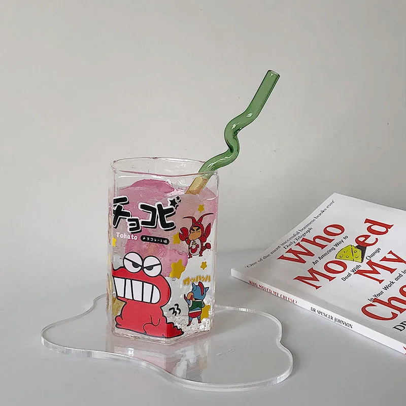 Cartoon Crayon Shin-Chan Crocodile Glass - Image 2