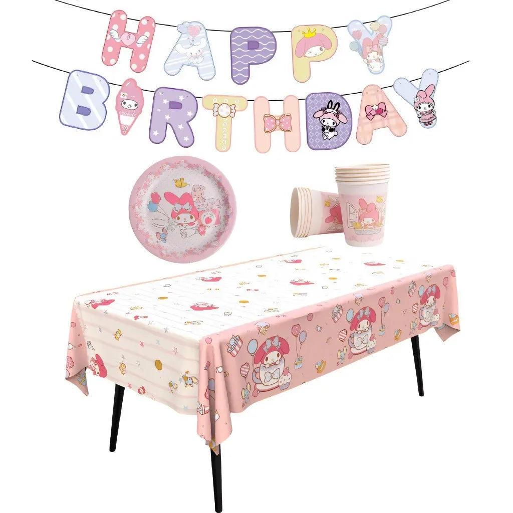 Sanrio Kuromi Birthday Party Tablecloth - Image 6