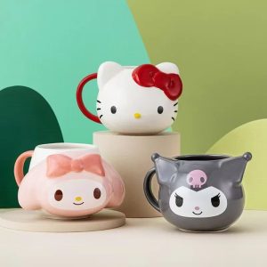 Cartoon Sanrio Kuromi & Hello Kitty Ceramic Mug