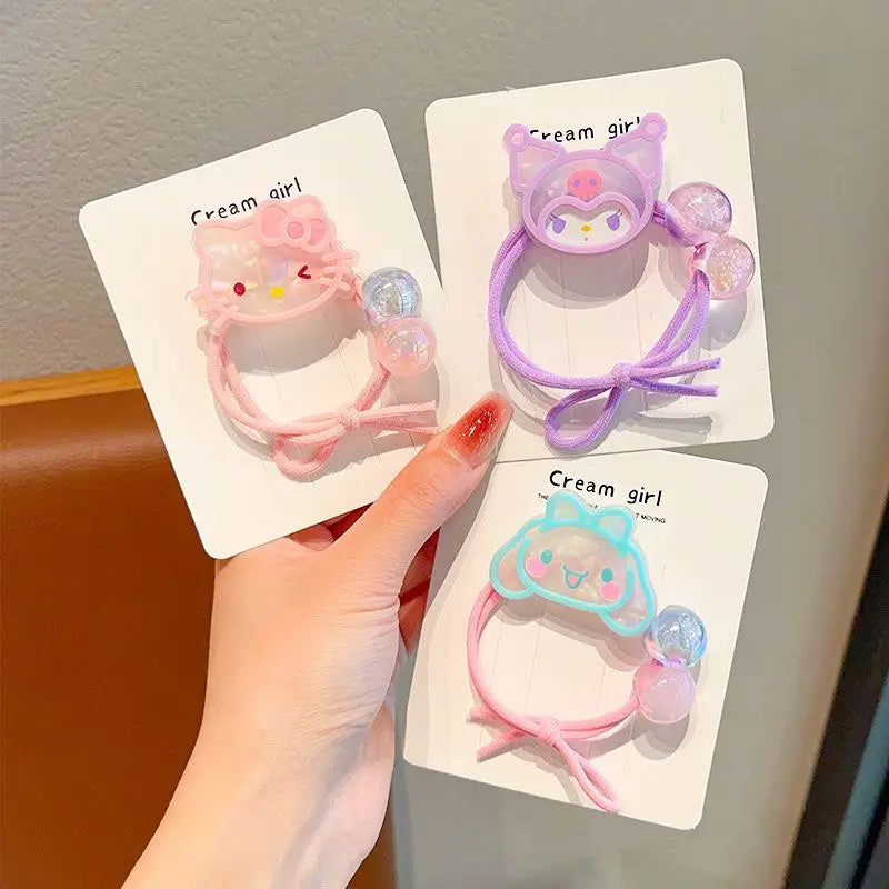 anrio Children’s Kuromi & My Melody Rubber Hair Bands - Image 5