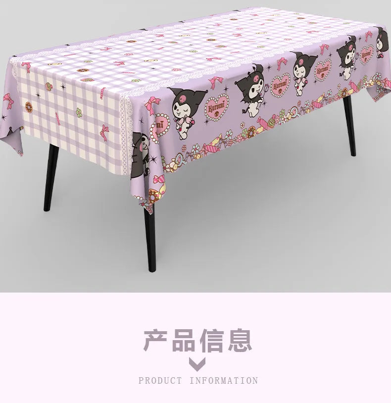 Sanrio Kuromi Birthday Party Tablecloth - Image 2