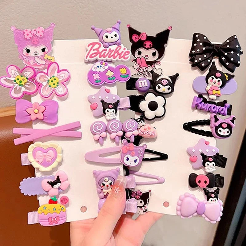 14pcs Sanrio Kuromi Cute Hairclips - Image 2