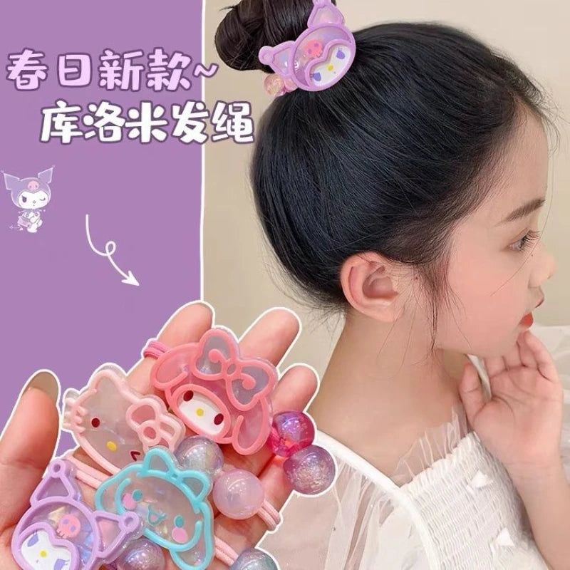 anrio Children’s Kuromi & My Melody Rubber Hair Bands - Image 3