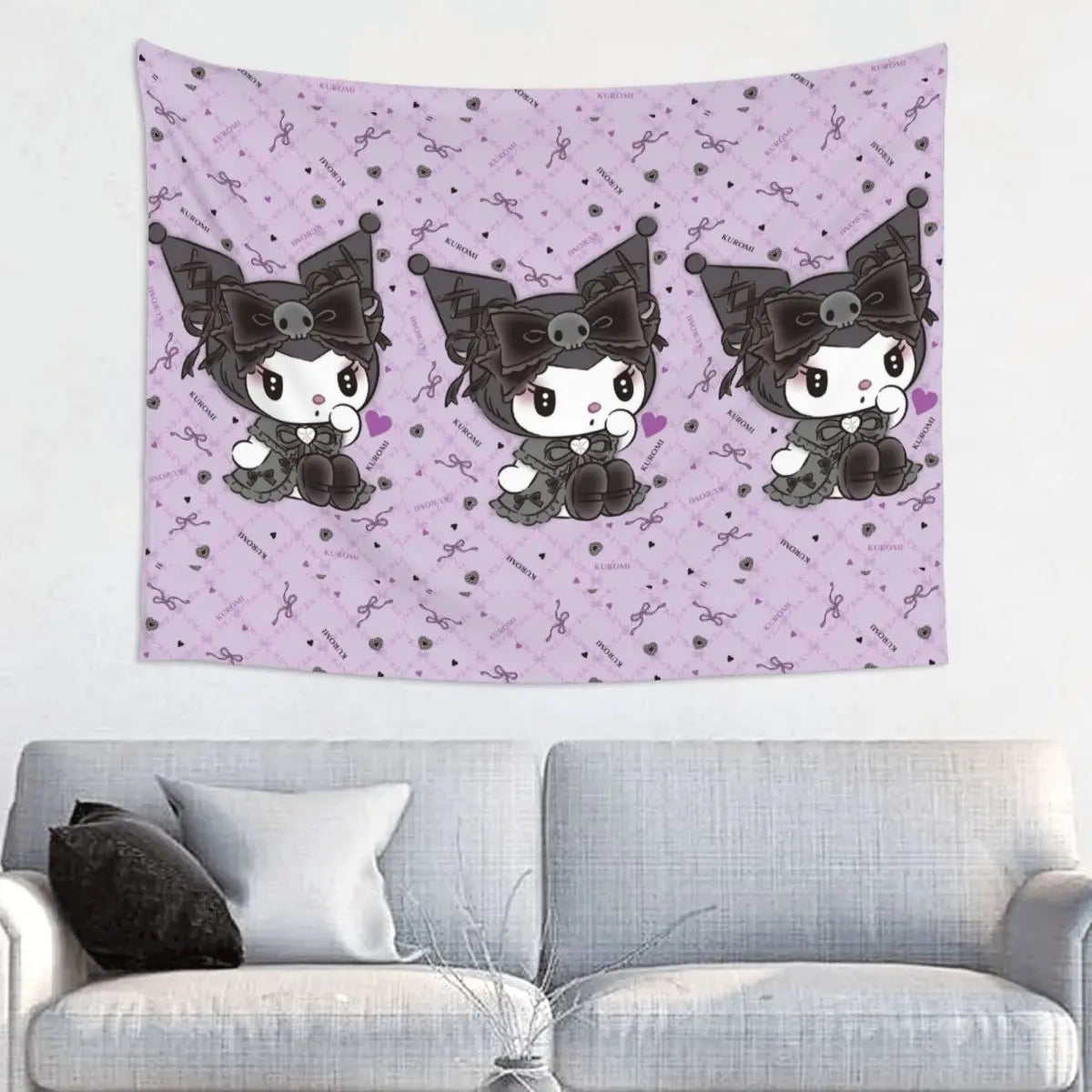 Custom Melody Kuromi Cartoon Anime Hippie Tapestry - Image 19