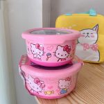 Anime Sanrio Hello Kitty Stainless Steel Ramen Bowl with Lid