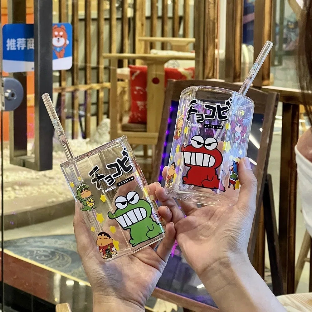 Cartoon Crayon Shin-Chan Crocodile Glass - Image 3