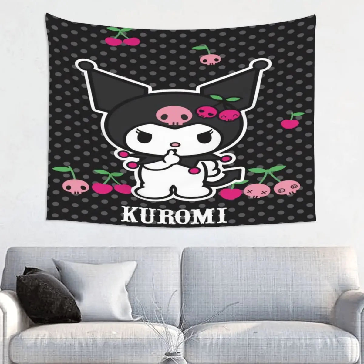 Custom Melody Kuromi Cartoon Anime Hippie Tapestry - Image 8