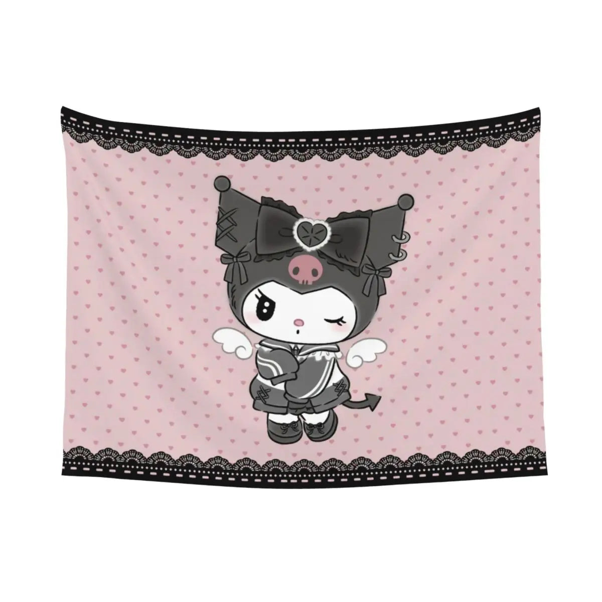 Custom Melody Kuromi Cartoon Anime Hippie Tapestry - Image 2