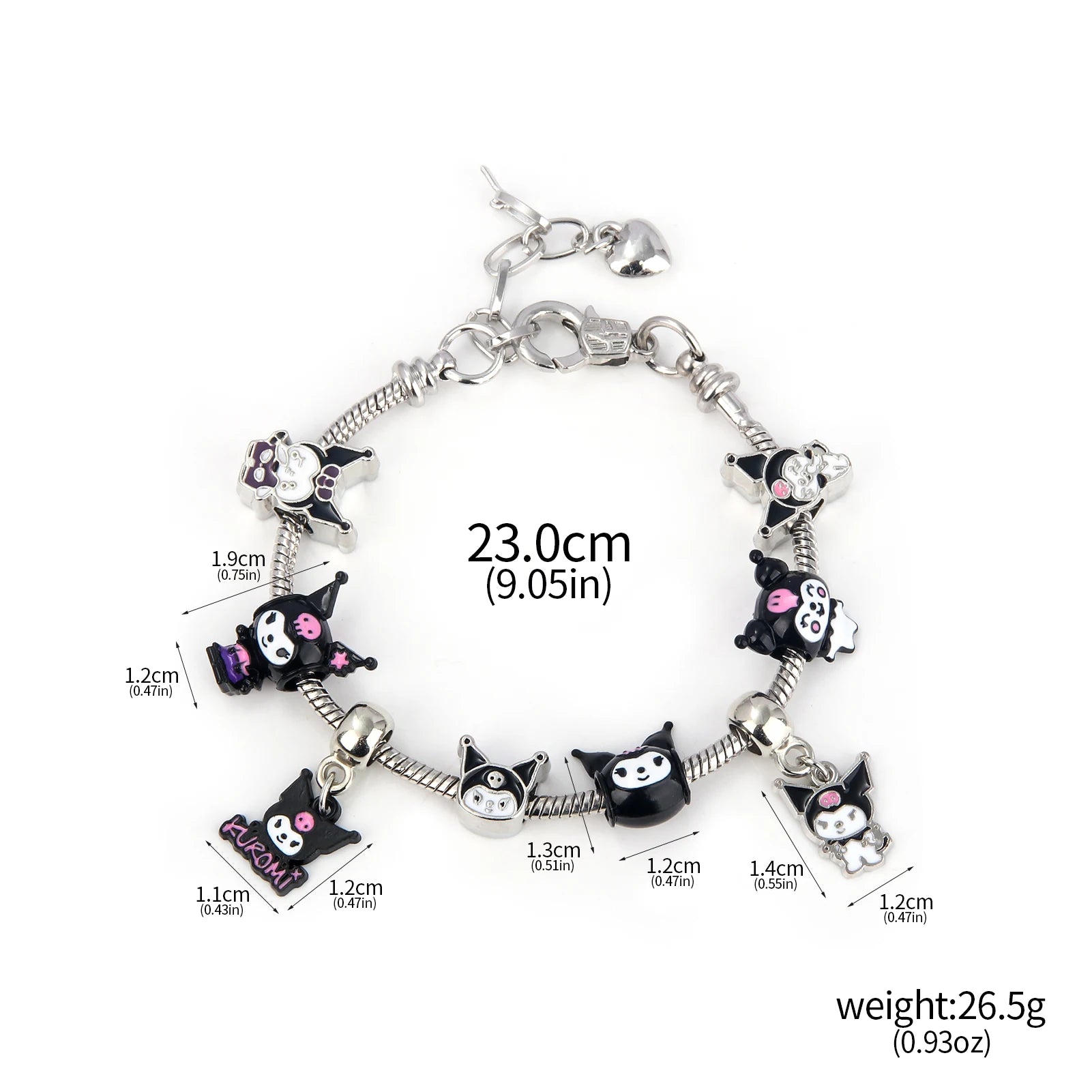 Cute Girl Sanrio Pink Hello Kitty Enamel Bracelet - Image 10