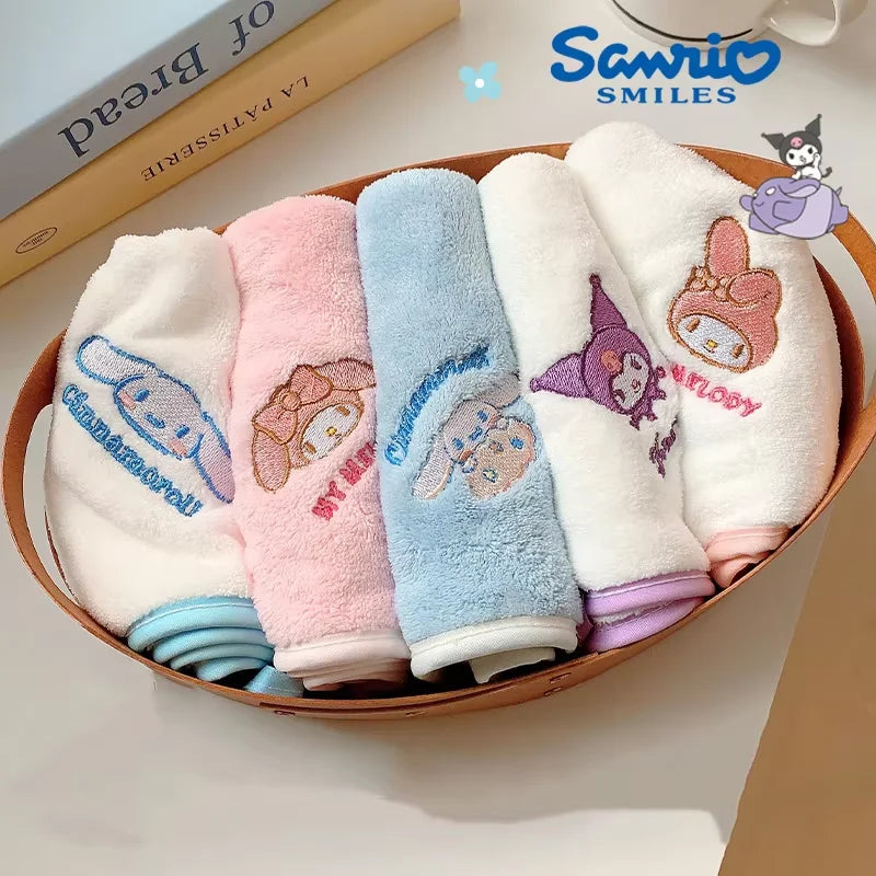 5pcs Sanrio My Melody & Cinnamoroll Children’s Face Washcloth Set - Image 6