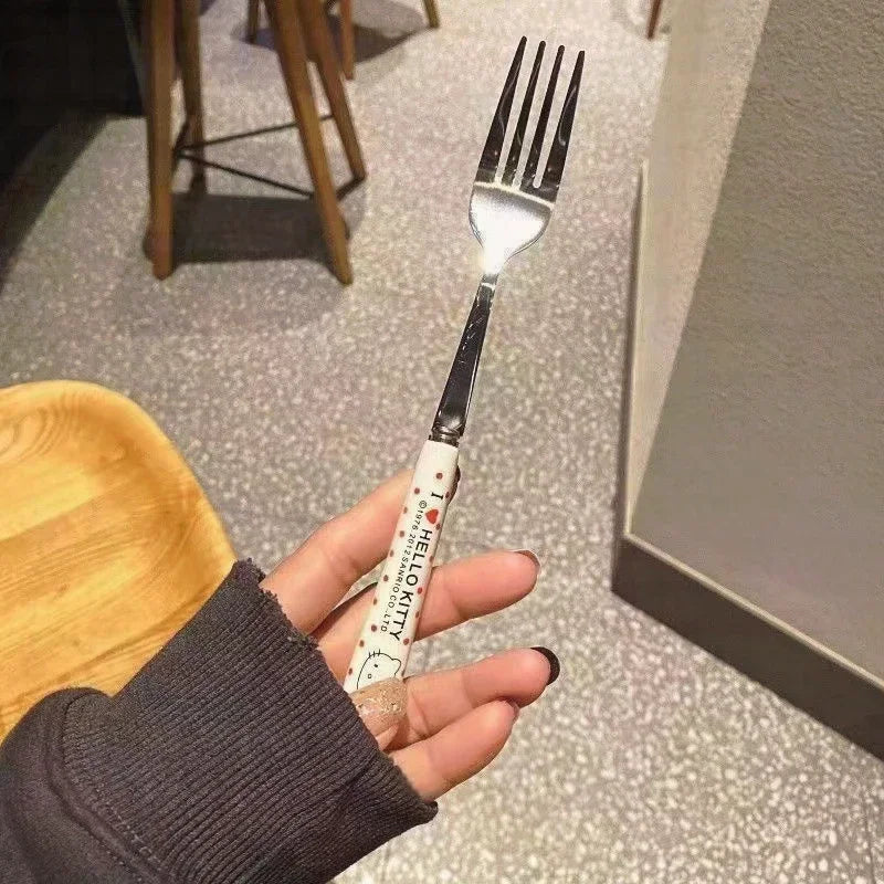 Cute Hello Kitty Chopsticks & Spoon Set - Image 5