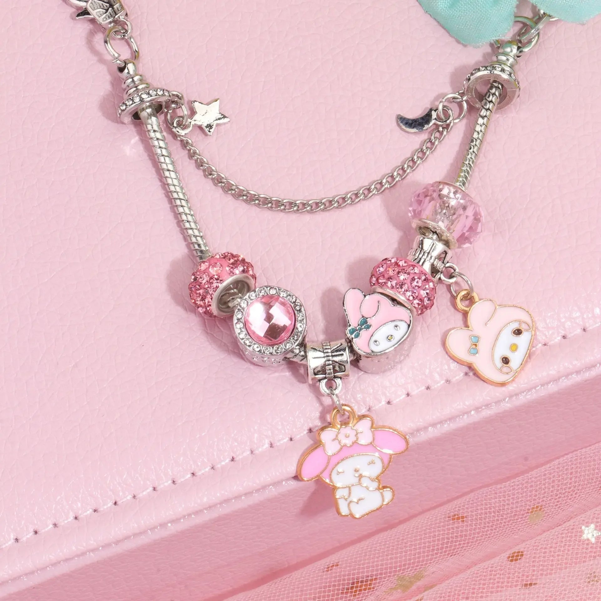 Kuromi & My Melody Handmade Bracelet - Image 2