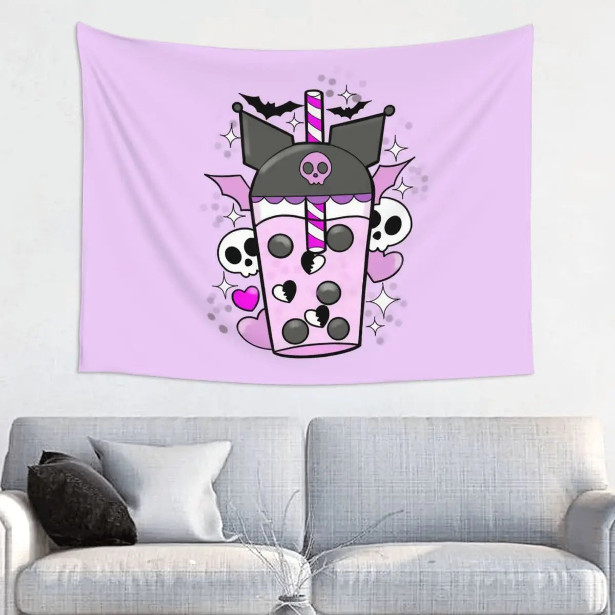 Custom Melody Kuromi Cartoon Anime Hippie Tapestry - Image 15