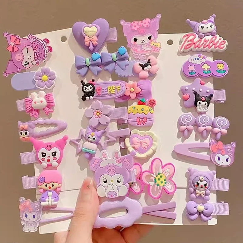 14pcs Sanrio Kuromi Hairclip Set - Image 3